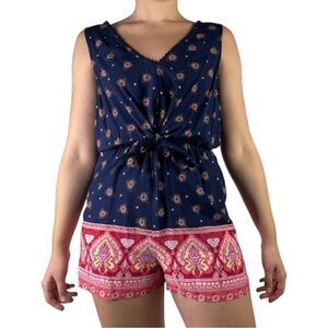 As U Wish Boho Print Romper